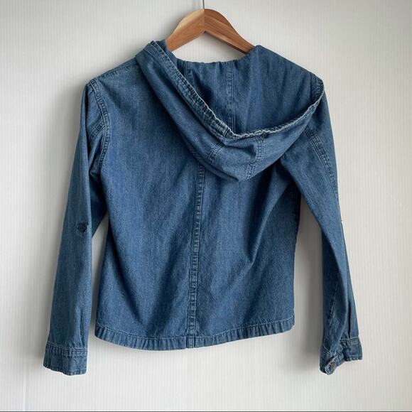 Jun & Ivy ( Francesca’s) lightweight hooded jean jacket small - Picture 6 of 7